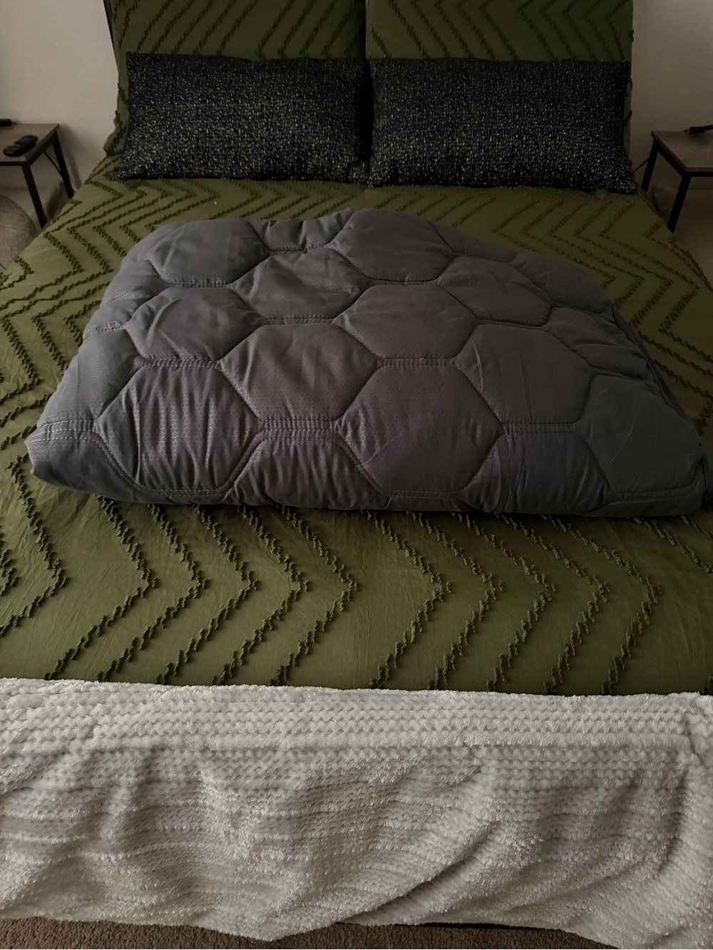 Gray Quilted Mattress Cover - Classic Comfort
